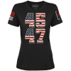 Black / XS Number 45 47 Ladies Tee maga trump