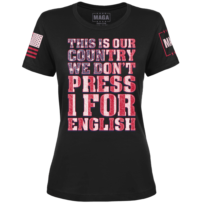 Black / XS Press 1 For English Ladies Tee maga trump