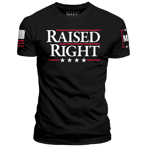 Black / XS Raised Right maga trump