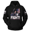 Black / XS Trump Fight Hoodie maga trump