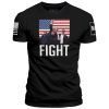 Black / XS Trump Fight Iconic - USA Flag maga trump