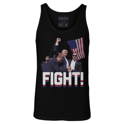 Black / XS Trump Fight Tank Top maga trump