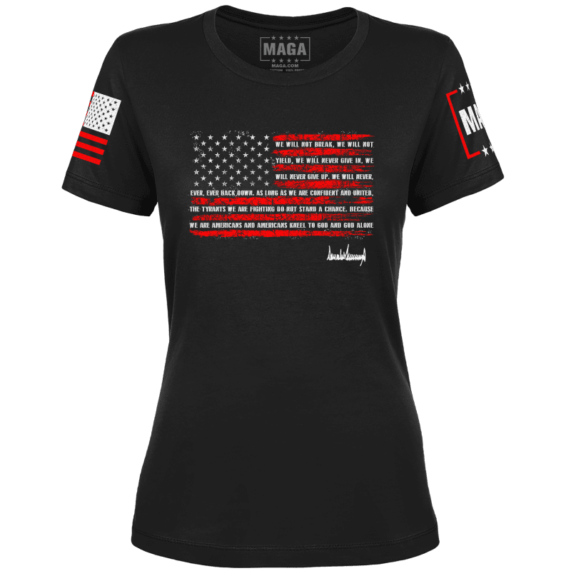 Black / XS Trump Nation Proclamation Ladies Tee maga trump