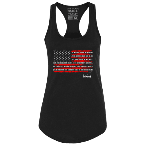 Black / XS Trump Nation Proclamation Raceback Tank Top maga trump