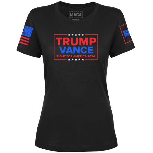 Black / XS Trump Vance - Fight Ladies Tee maga trump