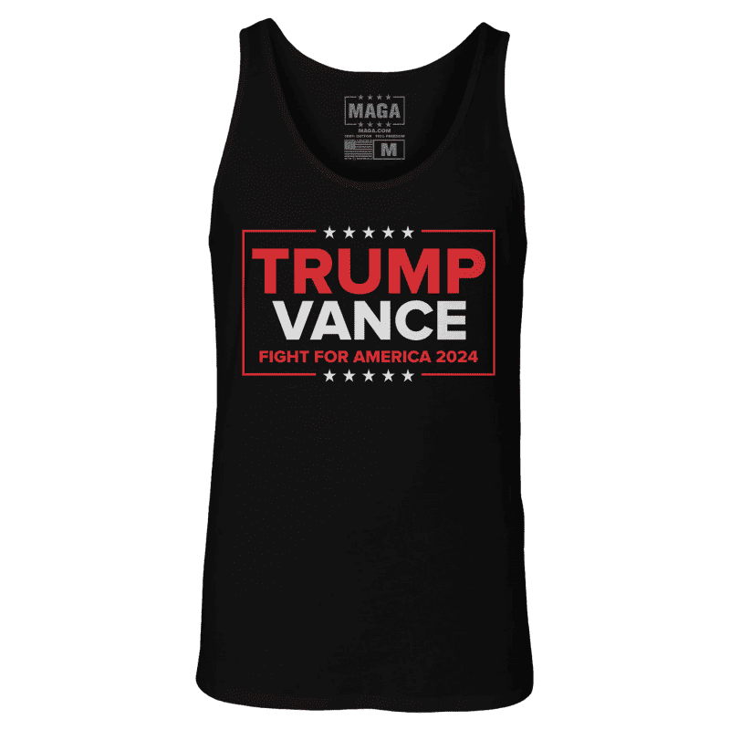 Black / XS Trump Vance - Fight Tank Top maga trump