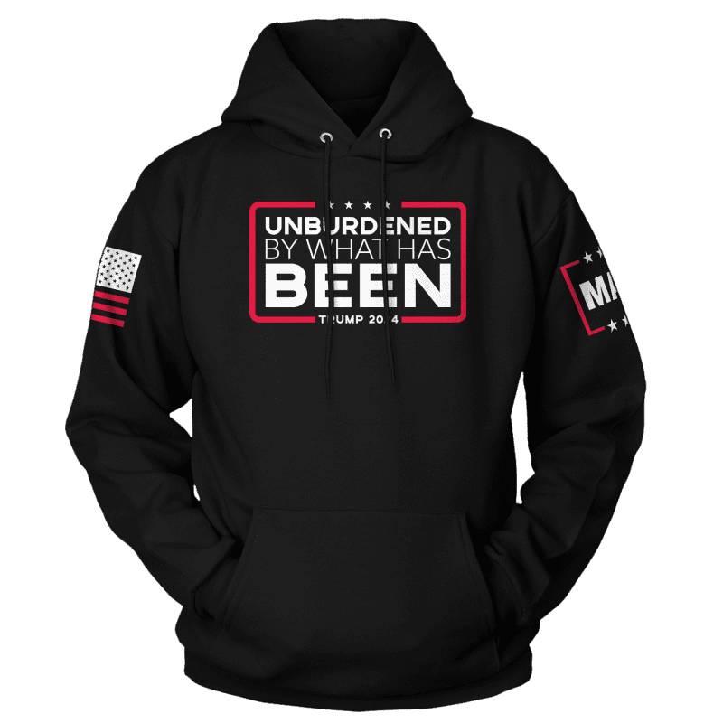 Black / XS Unburdened by What Has Been Hoodie maga trump