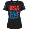 Black / XS USA Is BAE Ladies Tee maga trump