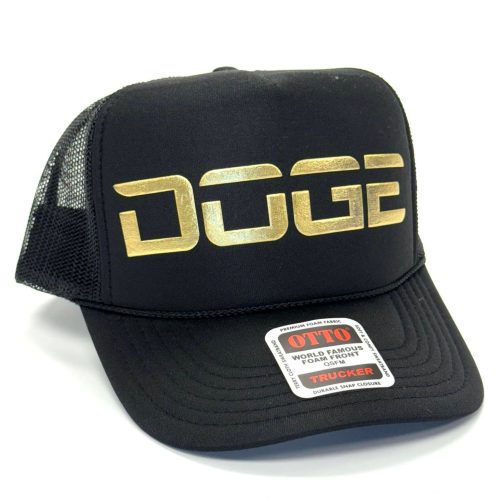 cap 5 panel high crown mesh back trucker hat black doge hats doge hats maga trump 37533867245745