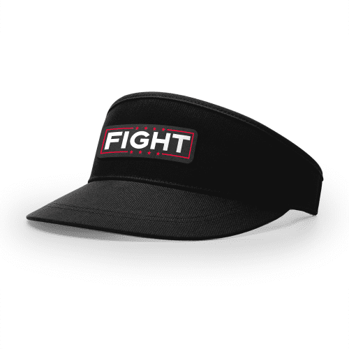 Classic Golf Visor / Black Fight Leather Patch Visor maga trump