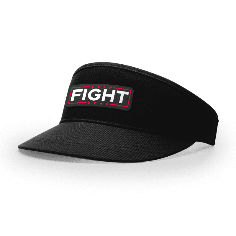 Classic Golf Visor / Black Fight Leather Patch Visor maga trump