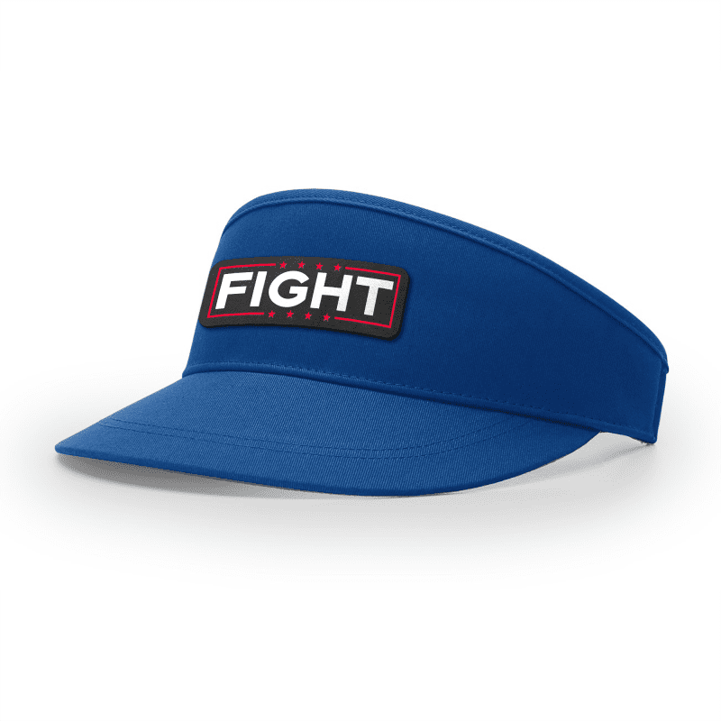 Classic Golf Visor / Royal Fight Leather Patch Visor maga trump