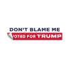 Don't Blame Me I Voted For Trump Sticker maga trump