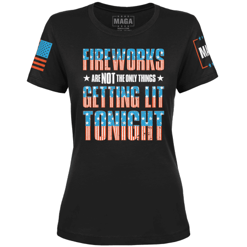 Getting Lit Tonight Ladies Tee maga trump