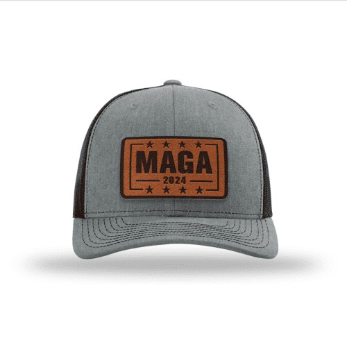 Heather Grey/Black MAGA 2024 Trucker maga trump