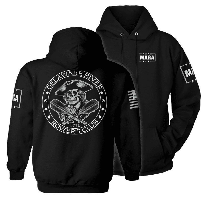 Hoodie / Black / XS Delaware River Rowers Club maga trump