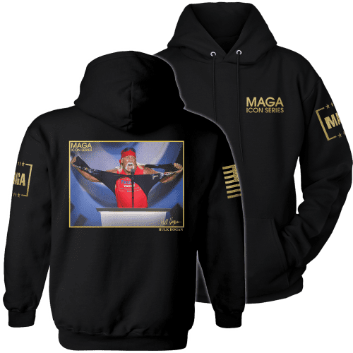 Hoodie / Black / XS Icon Series - Hulk Hogan maga trump