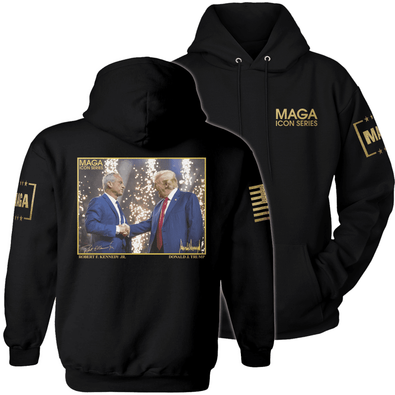 Hoodie / Black / XS Icon Series - RFK Jr. and Trump maga trump