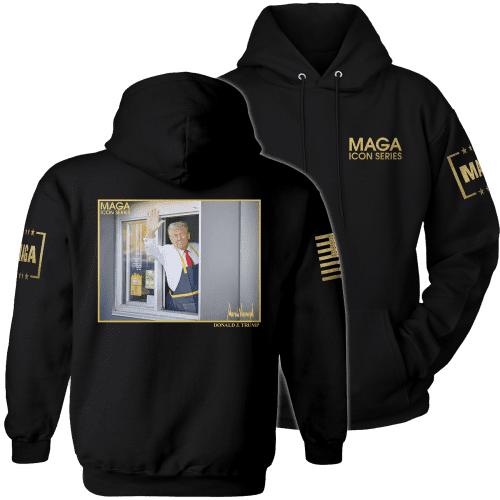 Hoodie / Black / XS Icon Series - Trump MagaDonald's maga trump