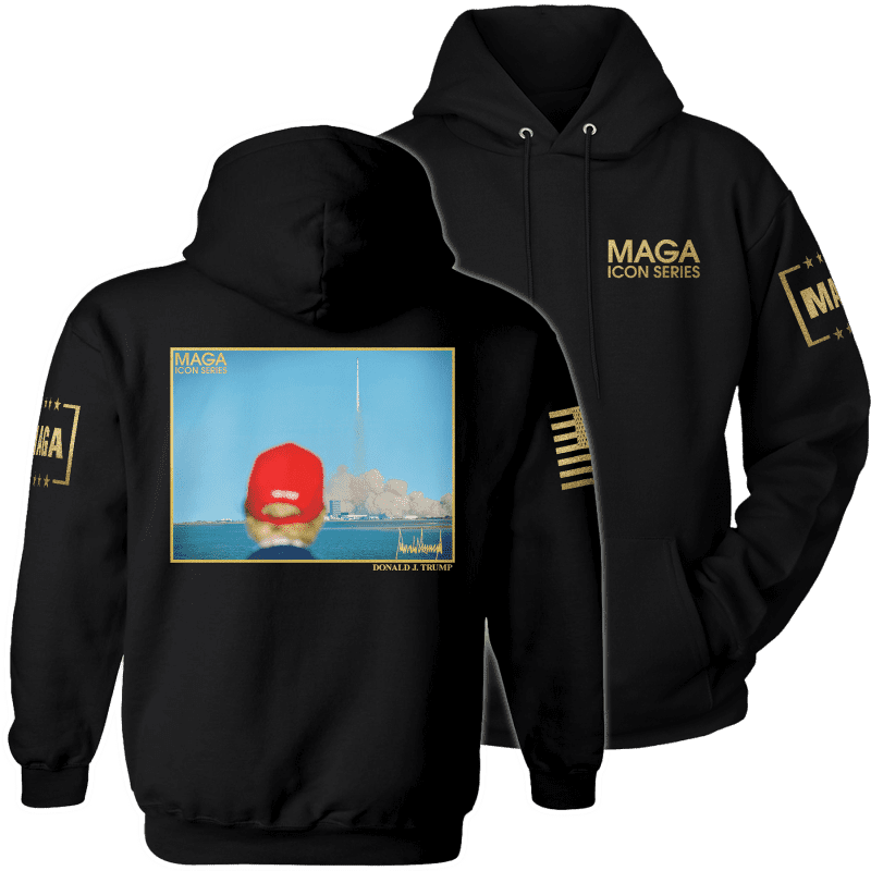 Hoodie / Black / XS Icon Series - Trump SpaceX Rocket Launch maga trump