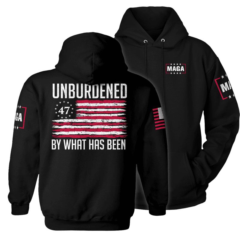 Hoodie / Black / XS Unburdened by What Has Been 2 maga trump