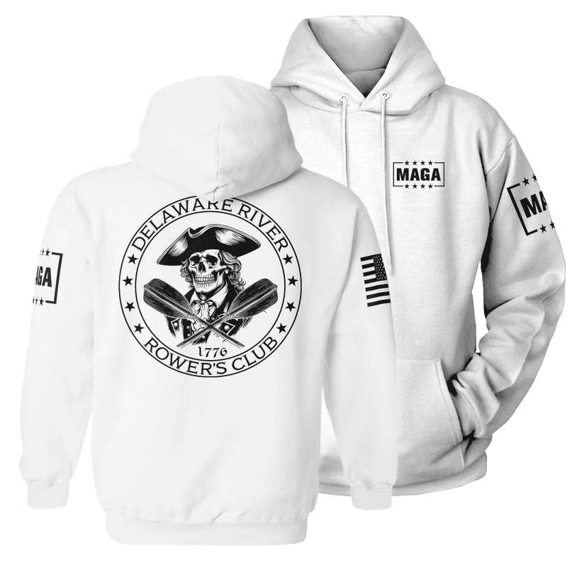 Hoodie / White / XS Delaware River Rowers Club maga trump