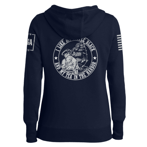 i like my coffee black and tea in the harbor with ship ladies hoodie i like my coffee black and tea in the harbor with ship ladies hoodie maga trump 37485019267249