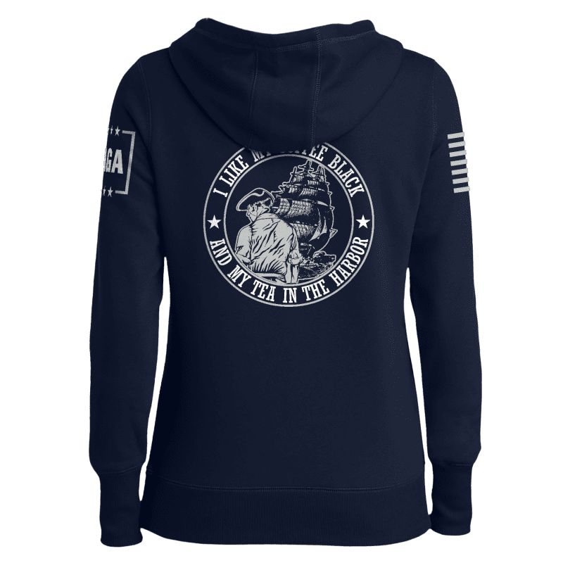 i like my coffee black and tea in the harbor with ship ladies hoodie i like my coffee black and tea in the harbor with ship ladies hoodie maga trump 37485019267249