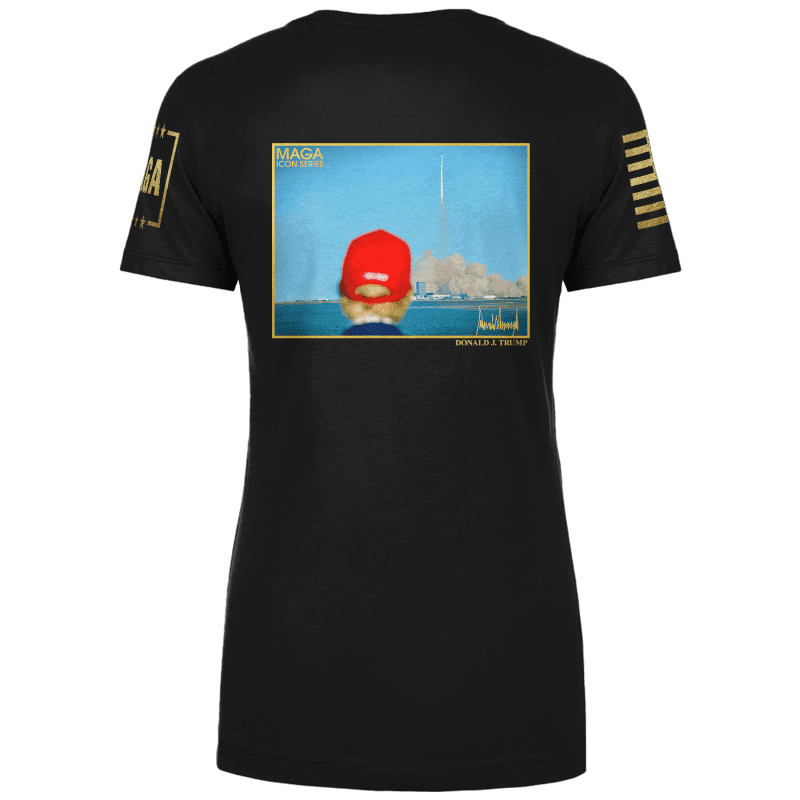 icon series trump spacex rocket launch ladies tee icon series trump spacex rocket launch ladies tee maga trump 37401256624305