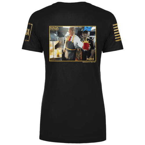 icon series trump with fries ladies tee icon series trump with fries ladies tee maga trump 37305828573361