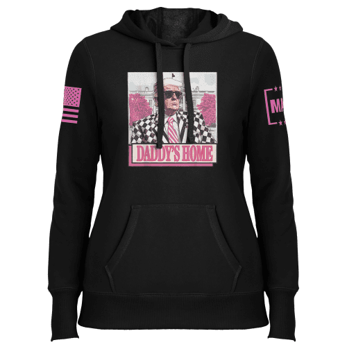 Ladies Hoodie / Black / XS Daddy's Home 3 maga trump