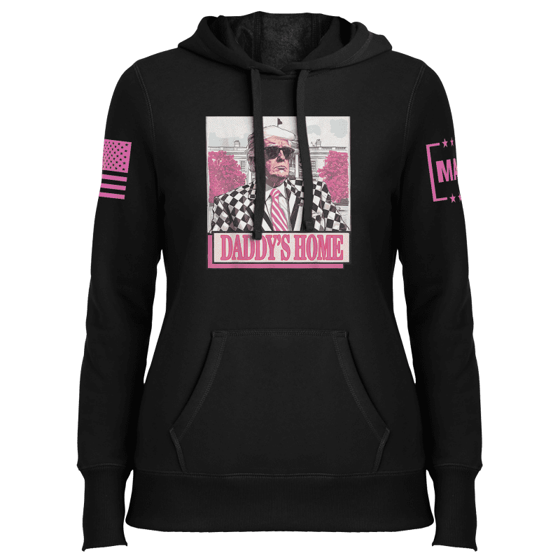 Ladies Hoodie / Black / XS Daddy's Home 3 maga trump