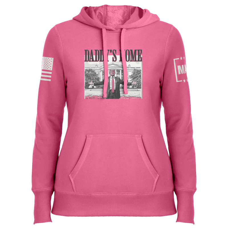 Ladies Hoodie / Heather Charity Pink / XS Daddy's Home 2 maga trump