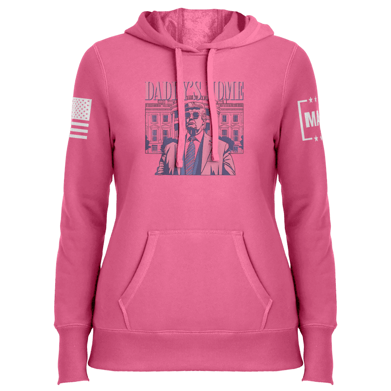 Ladies Hoodie / Heather Charity Pink / XS Daddy's Home 4 maga trump