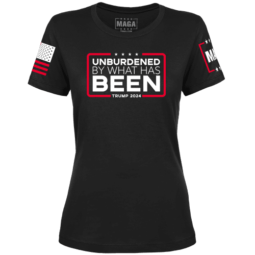 Ladies Tee / Black / XS Unburdened by What Has Been Ladies maga trump