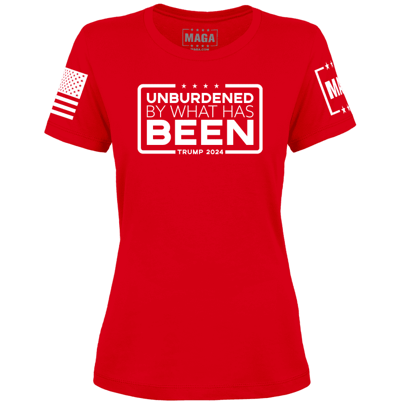 Ladies Tee / Red / XS Unburdened by What Has Been Ladies maga trump