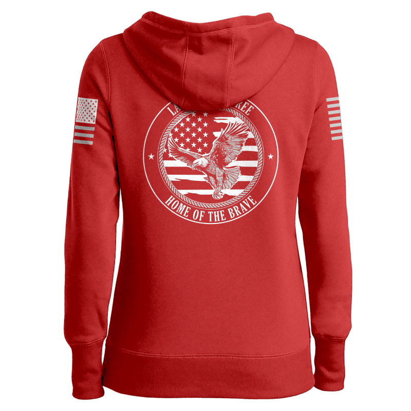 land of the free home of the brave eagle ladies hoodie land of the free home of the brave eagle ladies hoodie maga trump 37485904363697