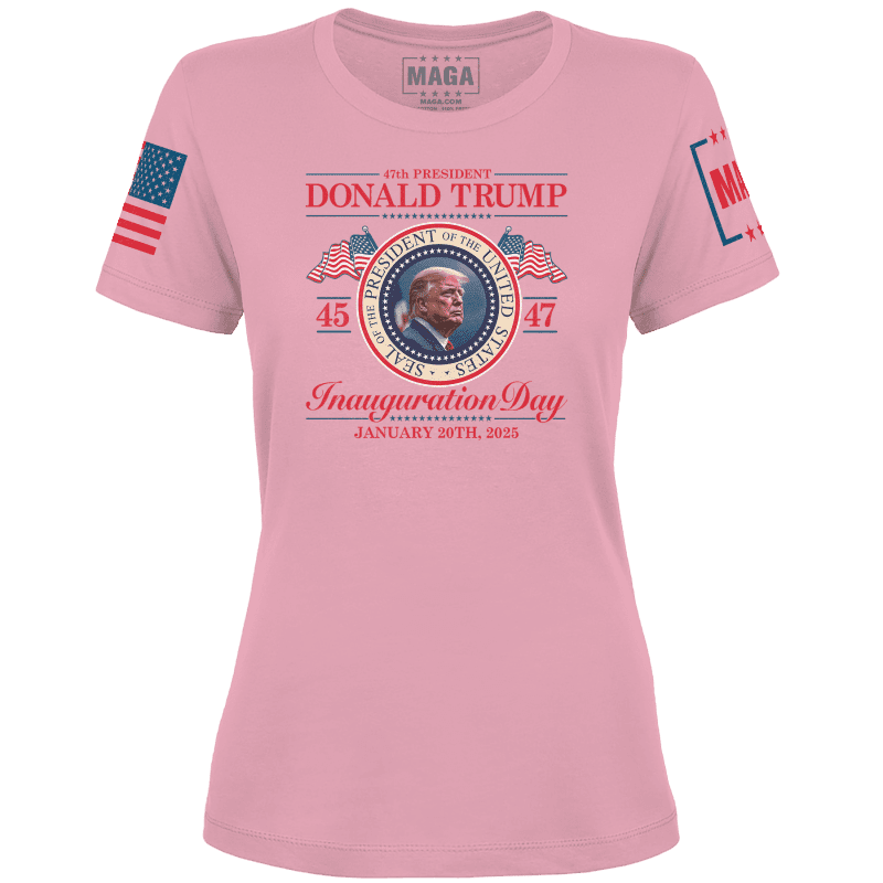 Light Pink / XS Inauguration Day Ladies Tee maga trump