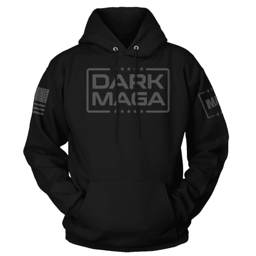 Men's Hoodie / Black / XS Dark MAGA V6 maga trump