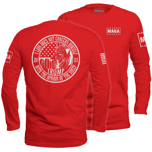 Men's Long Sleeve / Red / S Trump 24 A Lion Does Not Concern Himself maga trump