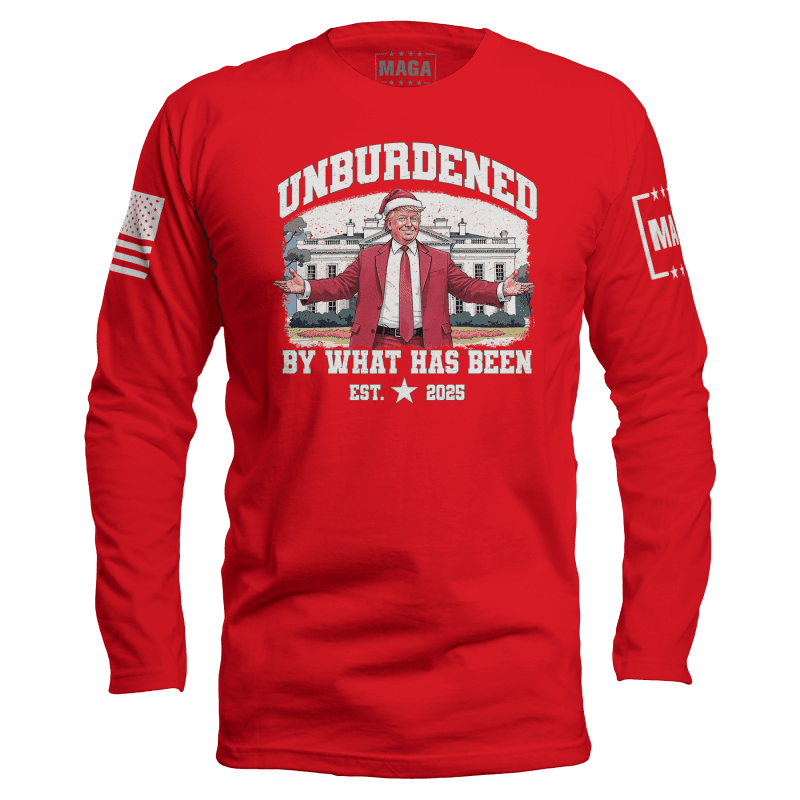 Men's Long Sleeve / Red / S Unburdened by What Has Been - Christmas maga trump