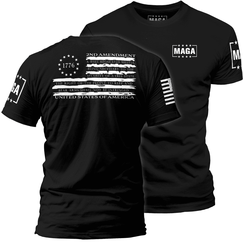 Men's Shirt / Black / XS 1776 Betsy Tattered 2A Flag maga trump