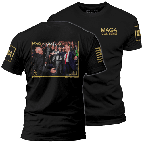 Men's Shirt / Black / XS Icon Series - Joe Rogan and Trump maga trump