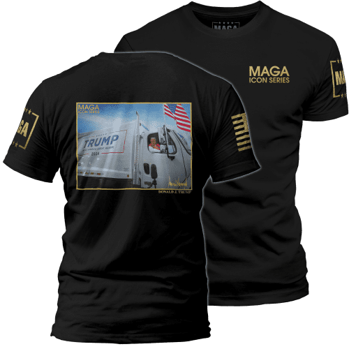 Men's Shirt / Black / XS Icon Series - Trump Garbage Truck maga trump