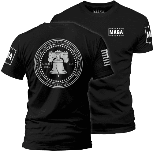 Men's Shirt / Black / XS Liberty Bell Kennedy Quote maga trump