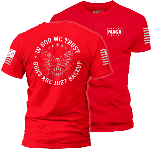 Men's Shirt / Red / XS In God We Trust maga trump