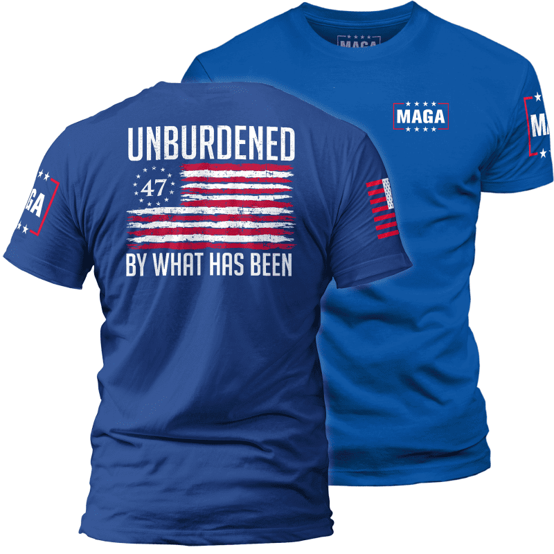 Men's Shirt / Royal / XS Unburdened by What Has Been 2 maga trump