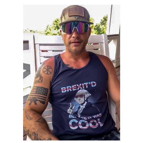 Men's Tank Top / Navy / XS Brexit'd Before It Was Cool - Pete Hegseth Edition maga trump