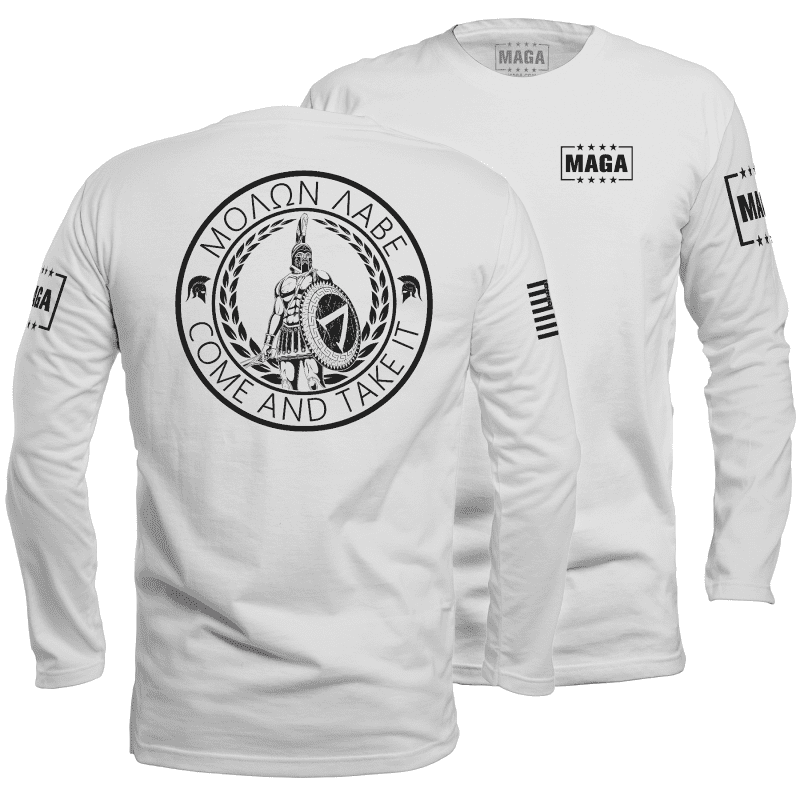 Mens Long Sleeve / White / S Come and Take it maga trump