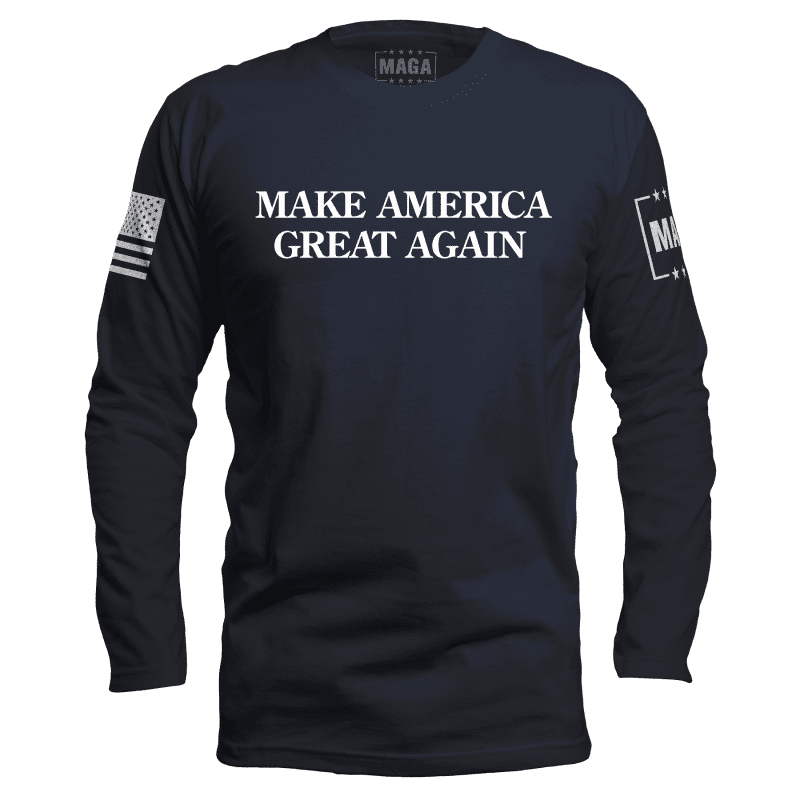 Midnight Navy / S "MAGA Hat" Long Sleeve maga trump